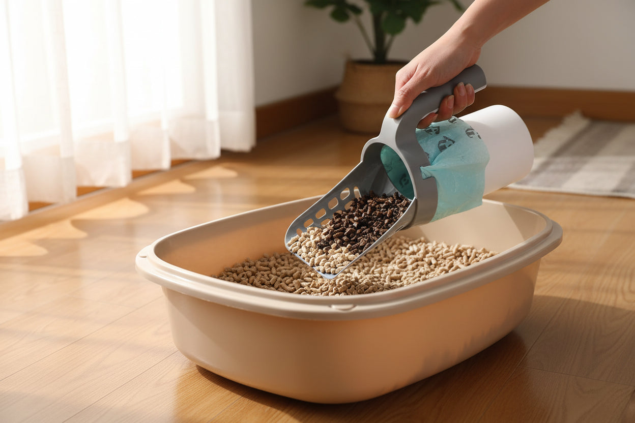 Pala Higiénica para Arenero de Gatos con Bolsas Incluidas