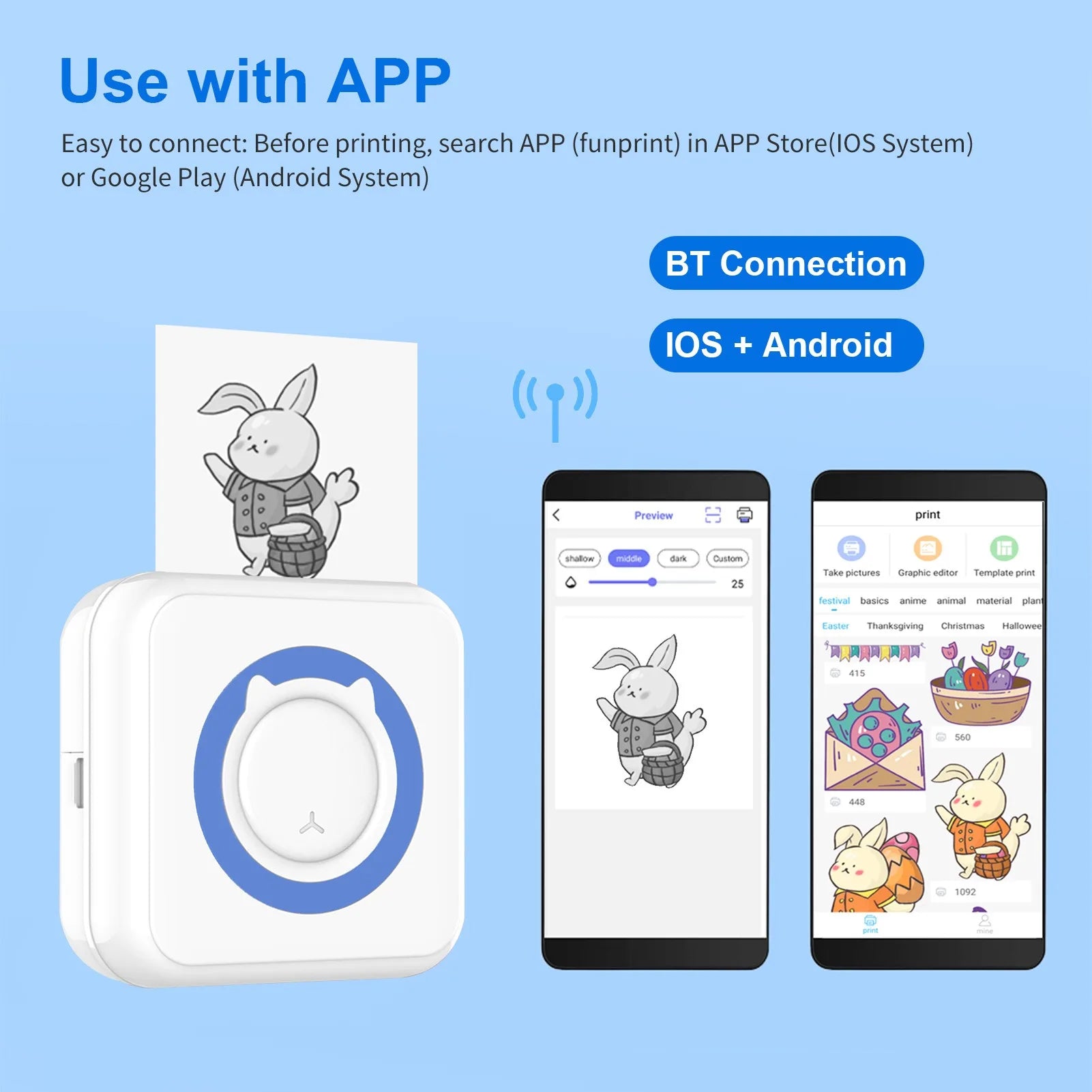 Mini Impresora portátil C15 Bluetooth