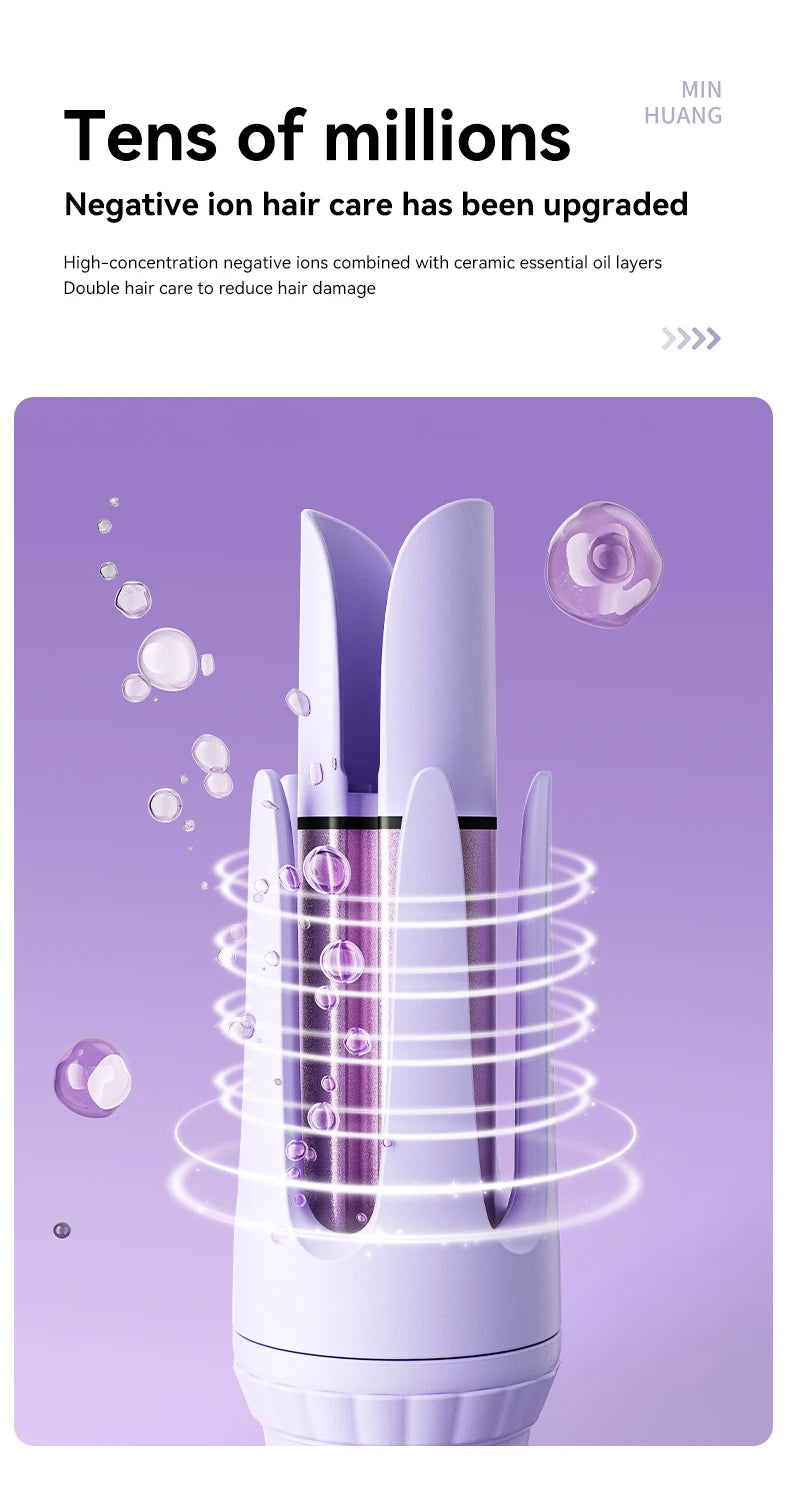 Rizador automático de cabello con iones negativos