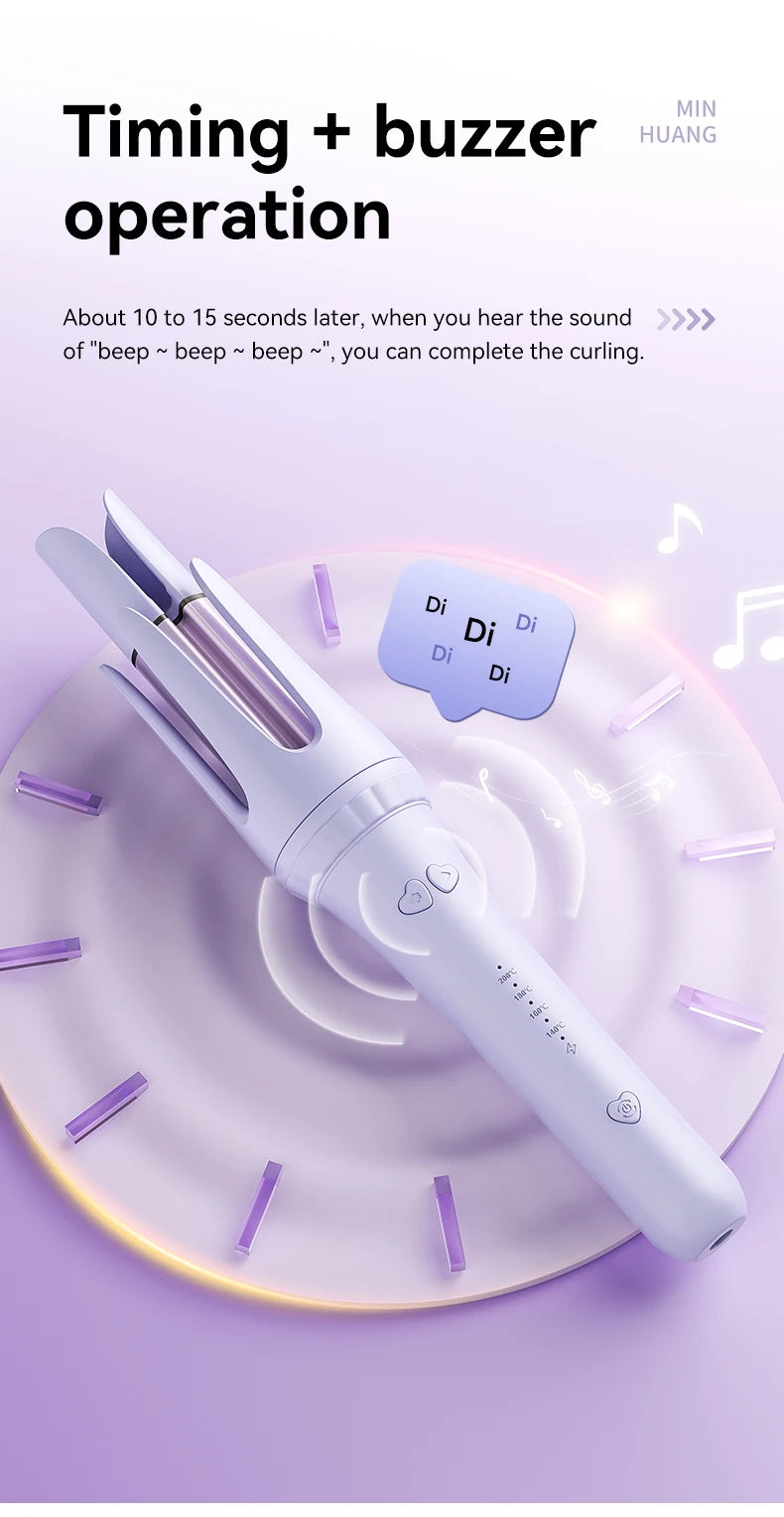 Rizador automático de cabello con iones negativos